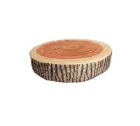 Coussin de Décoratif en Tranches de Bois, Coussin de Siège en Forme de Cercle, Imprimé Doux, Coussin Décoratif en Forme D'Arbre de Ginkgo