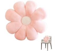 Coussin de décoration en forme de fleur Unyqoos®, 38 cm, rose, en peluche courte, idéal pour s'asseoir ou pour décorer les chambres et les salons. Doux, polyvalent et lavable