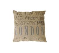 Coussin de décoration London marron pierres scintillantes 45x45cm