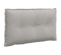 Coussin de dos en microfibre - vidaXL - 80x50 cm - Gris clair - Housses amovibles - Rembourrage polyester