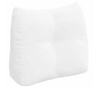 Coussin de dos ergonomique - vidaXL - 60x24x50 cm - Blanc - Housses amovibles - Soutien ergonomique