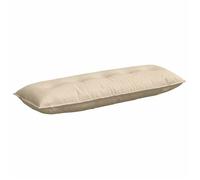 Coussin de dos rectangulaire - vidaXL - 140x19x50 cm - Crème - Housses amovibles - Rembourrage polyester - Tissu doux