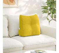 Vidaxl Coussin De Dos Jaune 45 X 24 X 50 Cm Velours