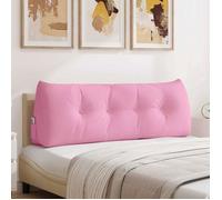 Coussin de dos - VIDAXL - 140 x 24 x 50 cm - Rose - Texture veloutée - Soutien lombaire