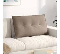 Coussin de dos - VIDAXL - 80 x 50 x 19 cm - Microfibre - Taupe - Rembourrage polyester, déhoussable