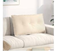 Vidaxl Coussin De Dos Crème 80 X 50 Cm Tissu En Velours Côtelé