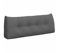 Coussin de dos - vidaXL - Gris foncé - 120x24x50 cm - Tissu doux - Soutien ergonomique - Housses amovibles
