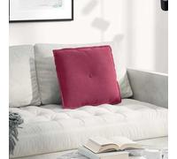 Coussin de dossier Bordeaux 50 x 45 cm Coton Velours Côtelé | Velours côtelé rouge vin, housse amovible avec fermeture éclair, rembourrage en fibre de polyester, pièce intérieure, bureau