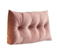 Coussin de Dossier Haut rembourré pour canapé lit Dossier Grand Triangle, Coussin Lombaire, Coussin de Dos, Rose, 150x50x20cm