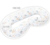 Coussin de grossesse ergonomique en forme de C Unyqoos® pour les personnes dormant sur le côté – offre un soutien pour le ventre, le dos et le cou, coussin de confort polyvalent avec une housse amovib