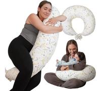 Coussin de grossesse et d'allaitement Unyqoos® réglable et rafraîchissant – Housse 100% coton, hypoallergénique, idéal pour les personnes dormant sur le côté, avec 2 sangles réglables