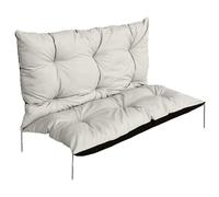 Coussin de jardin - EDANTI - EDANTI - Imperméable PVC Codura - 100x60x50 cm - Beige/Noir