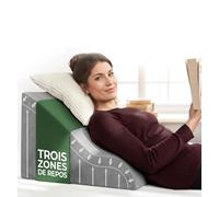 Coussin de lecture pour lit adulte, oreiller anti reflux memoire de forme, support livre liseuse, dossier ergonomique fauteuil, coussin cervicales douloureuses, appui tete banc lombaire, traversin do