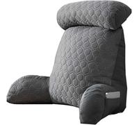 Coussin de Lecture Souple pour Lit, Canapé, Chaise, Repose-Dos Portable, Coussin avec Appui Nuque Détachable et Poches de Rangement, Coussin de Positionnement pour Regarder la Télévision et Jouer