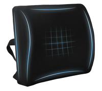 Coussin de lecture - vidaXL - Noir - Maille respirante - Housse amovible - 34x31.5x12 cm - Usage intérieur