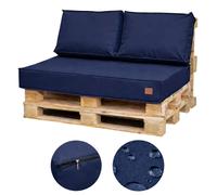 Coussin de palette 120 x 80 Set pour meubles en palette Coussin d'assise imperméable en europalette Canapé en palette Le set se compose de 3 pièces dans la couleur : foncé