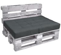 Coussin de palette Beautissu Coussin d'assise d'extérieur ECO Elements, 120 x 80 cm, anthracite