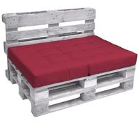 Coussin de palette Beautissu Coussin d'assise d'extérieur ECO Elements, 120 x 80 cm, rouge