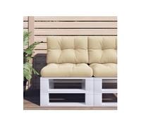 vidaXL Coussin de Palette Beige 60x40x12 cm Tissu