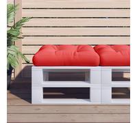 vidaXL Coussins de palette lot de 3 rouge tissu