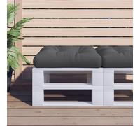 vidaXL Coussins de palette lot de 2 noir tissu