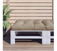 vidaXL Coussin de Palette Taupe 80x80x12 cm Tissu
