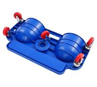 Coussin de protection pour les genoux à roulettes - Tabouret à genoux avec rangement pour outils - 5 roulettes pivotantes - rangement magnétique - rembourrage moelleux - max. 100 kg - 50,5 × 25,5 × 10