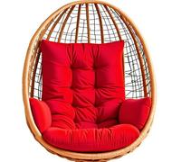 Coussin de rechange pour chaise suspendue d'intérieur et d'extérieur avec accoudoirs Noir