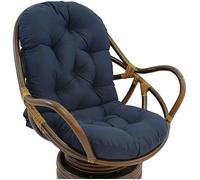 Coussin de rechange pour fauteuil à bascule pivotant,pour chaise inclinable en rotin,tapis de jardin(120x60cm, Cyan ，Sans chaise)