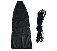 Coussin de rechange pour fauteuil suspendu en textilène avec fixation par corde 64 x 197 x 23 cm Noir (1 pièce sans poche Aucuneary
