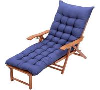 Coussin de salon d'extérieur - Très moelleux - Filé à la main - 110 x 40 cm - Bleu foncé