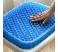 Coussin de siège - 38x30cm - Gel glacé - Nid d'abeille - Confortable