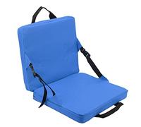 Coussin de siège de Stade Portable, Chaise de Sol rembourrée Pliante extérieure avec Support Dorsal et Poche de Rangement, siège de Gradin de Stade léger pour événements Sportifs, Camping(Bleu)