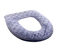 Coussin de siège de toilette, doux, lavable, réutilisable, housse de siège de toilette, couverture complète avec fermeture éclair, accessoire de salle de bain avec chauffage thermique, compatible avec