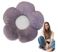 Coussin de siège en forme de fleurs pour chaise - Doux - Mignon | Coussin doux réaliste et léger pour canapé, chaise de salon, siège de voiture, violet ardoise, 50 cm