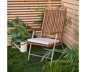 Coussin de siège Ibenzoa® 44x50x5 cm – résistant à l'eau, pour intérieur et extérieur, revêtement en polyester, surface antidérapante avec attaches, confort d'assise élevé et soutien optimal