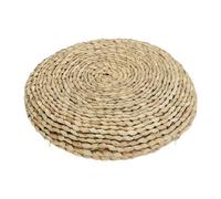 Coussin de Siège Plat en Paille, Coussin Rond de Futon en Rotin Tissé de Style Japonais, Coussin Plat Polyvalent en Paille Respirant pour Tapis de Yoga, Pouf Doux, Coussin de Sol Tatami(30CM/Marron)
