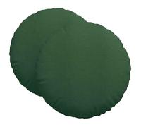 Coussin de siège rond en velours côtelé - vidaXL - Vert foncé - Ø 60 cm - Housse amovible - Rembourrage polyester