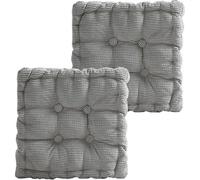 Coussin de siège Unyqoos® lot de 2, dimensions 40x40 cm, épaisseur 8 cm – Housse en velours, rembourrage en coton, pour intérieur et espaces extérieurs couverts
