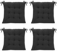 Coussin de siège Unyqoos® lot de 4, 40 x 40 cm – Coussin de siège en coton et polyester avec bandes antidérapantes, lavable à 30 °C, pour intérieur et extérieur