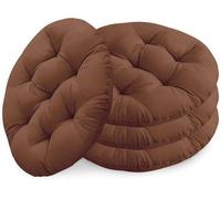 Coussin de siège Unyqoos®, lot de 4, 40 x 40 cm, polyester – rembourrage confortable pour intérieur et extérieur, idéal pour la salle à manger, le balcon ou le bureau
