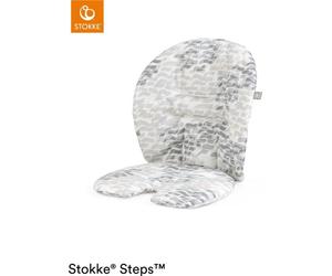 Coussin de siège Unyqoos® pour siège auto Stokke® Steps™, ensemble de coussins rembourrés, résistant à l'eau, OEKO-TEX Standard 100, lavable à 40°C, couleur gris "Waves"
