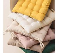 Coussin de siège Unyqoos® vert foncé – coussin confortable pour chaises, idéal pour l'intérieur et l'extérieur, tissu facile d'entretien, rembourrage moelleux, avec 2 sangles de fixation