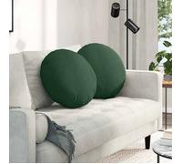 Vidaxl Coussins De Siège 2 Pcs Vert Foncé Ø 50 Cm