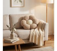 Coussin de sol/assise en peluche ultra douce en forme de marguerite - 45 x 45 cm - Fabriqué en Turquie Description du produit :Coussin moelleux en forme de fleur - Coussin décoratif douxApportez chale