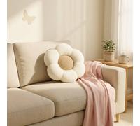 Coussin de sol/assise en peluche ultra douce en forme de marguerite - 45 x 45 cm - Fabriqué en Turquie Description du produit :Coussin moelleux en forme de fleur - Coussin décoratif douxApportez chale