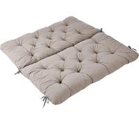 Coussin de sol avec dossier - Coussin d'extérieur - Pour le confort en extérieur - Rembourrage extra épais - 100 x 98 cm - Gris clair