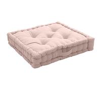 Coussin de Sol avec poignée, 50 x 50 cm, Vieux Rose, 100% Coton, Garnissage 100% Coton recyclé, Capitonné pour Assurer Une Bonne Tenue, Collection Panama, Enjoy Home
