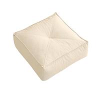 ＡＷＨＡＯ Coussin de Sol avec Poignée, Coussin d'Assise Confortable et Élégant, 40x40x15cm, Rembourrage Épais et Matelassé pour Balcon Chambre Salon Bureau, Kaki