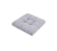 Coussin de sol doux pour intérieur et extérieur, coussin rehausseur de luxe pour fauteuils, tapis de soutien carré en lin et coton pour méditation et yoga (1 pièce, 50 x 50 cm, gris clair)